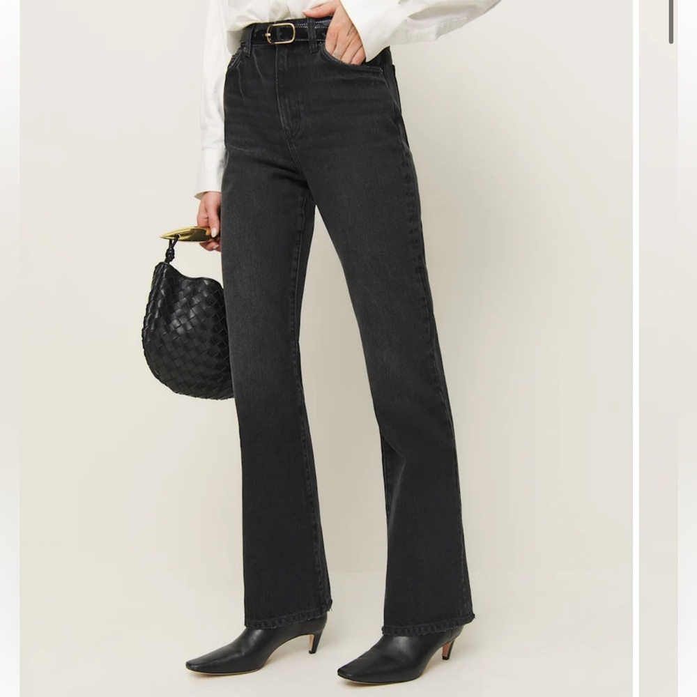 Reformation Mia High Rise Vintage Bootcut Jeans Black - Size 27
